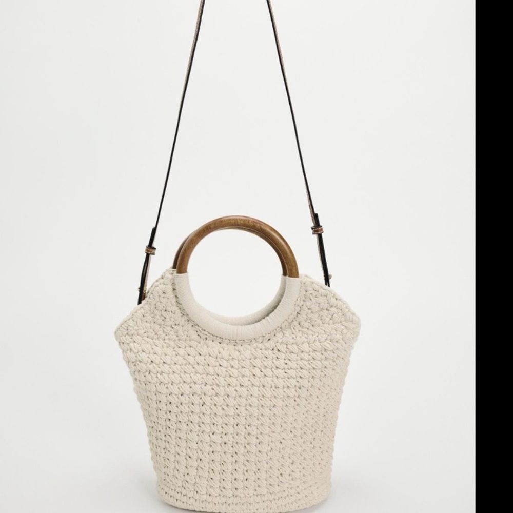 Zara Macramé bucket bag - Picture 5 of 11